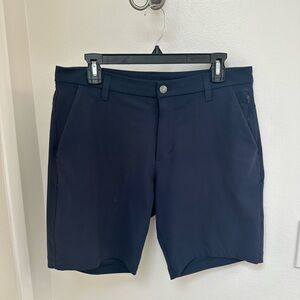 Men’s navy lululemon ABC Classic-Fit Shorts 9” Warpstreme